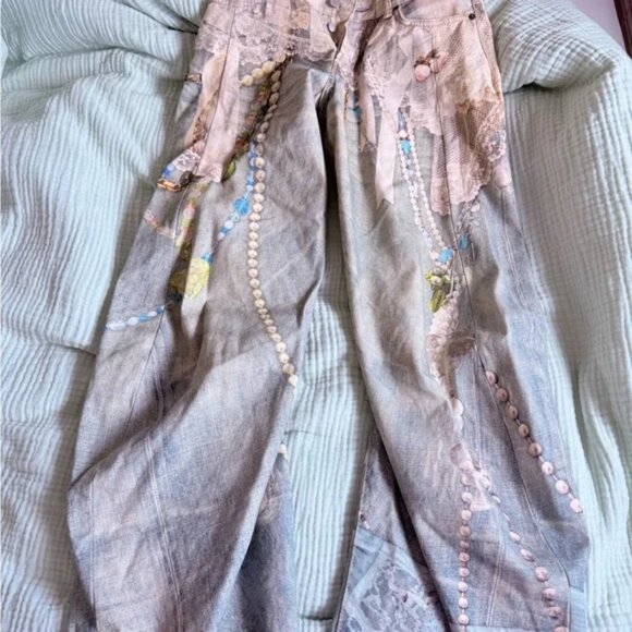 Acne Studios Denim - Acne Studio 3D print lace jeans 2006